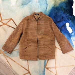 CHADO RALPH RUCCI loom woven leather jacket
